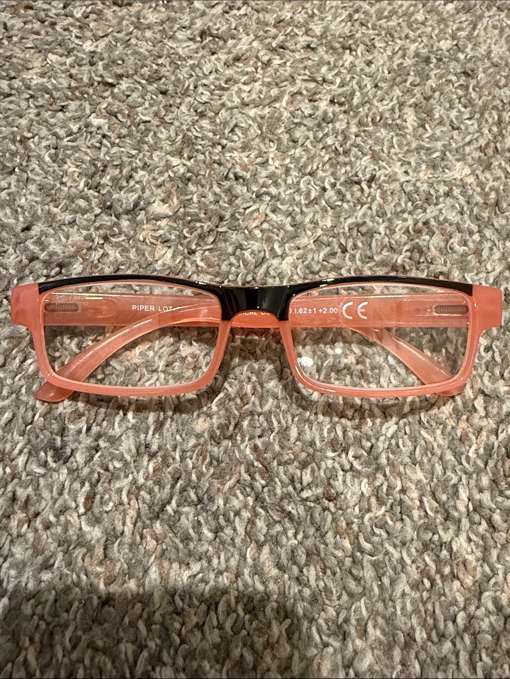 Piper Coral & Black +2.00 Reading Glasses | Made in Italy